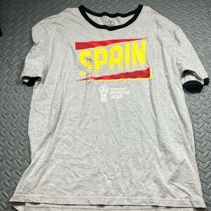 Fifa World Cup Men's Russia 2018 Spain Graphic‎ T-Shirt Size XXL